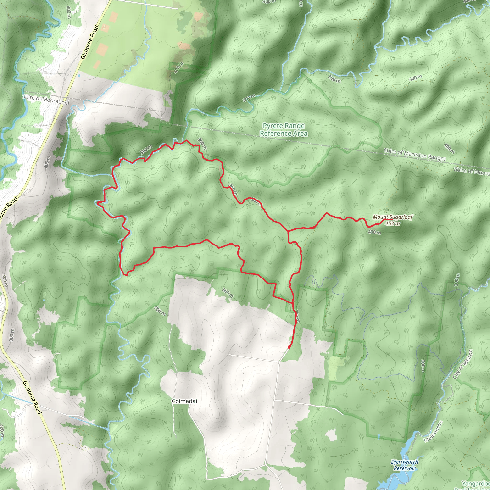 Pyrites Creek and Sugarloaf Trail mobile static map