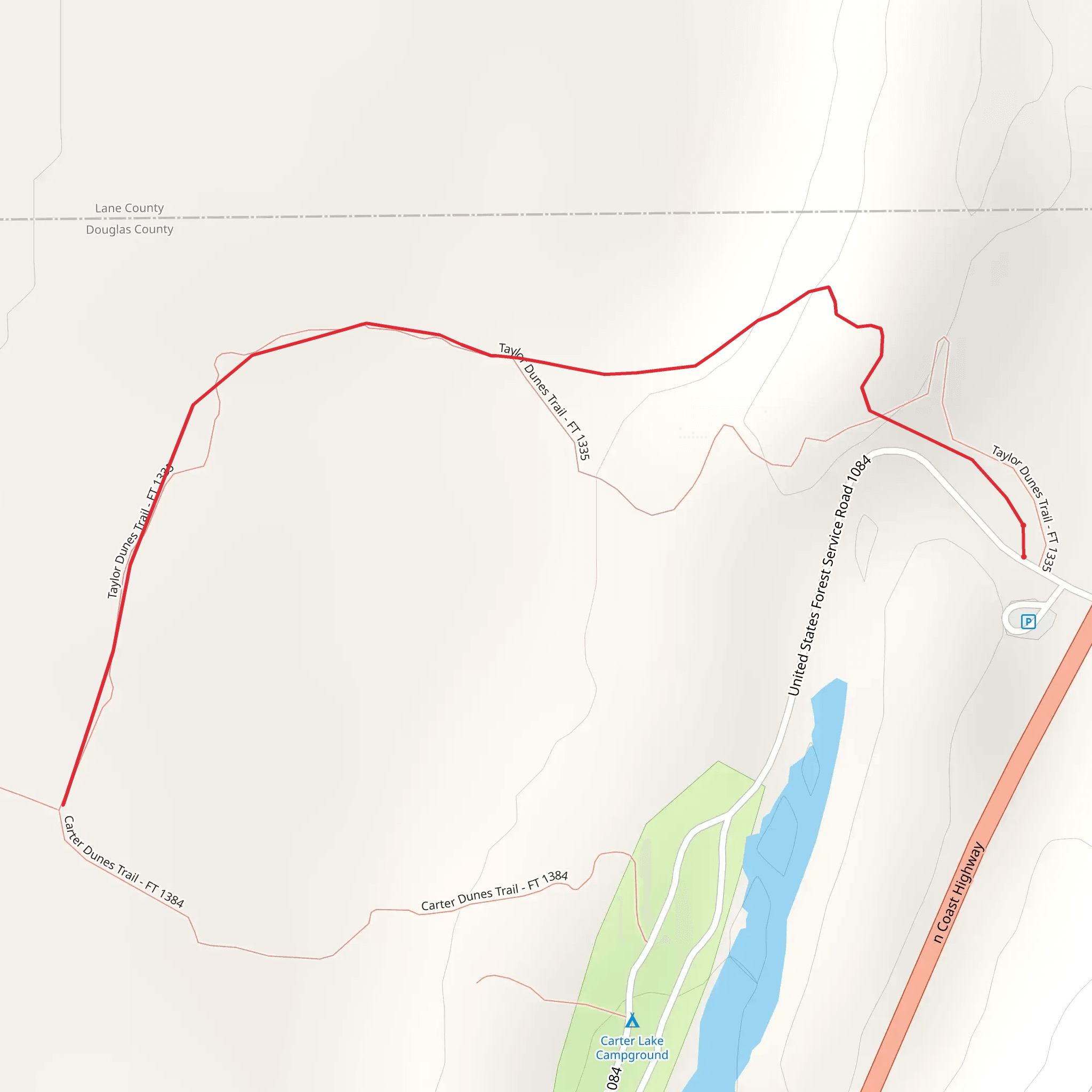 Taylor Dunes Trail mobile static map