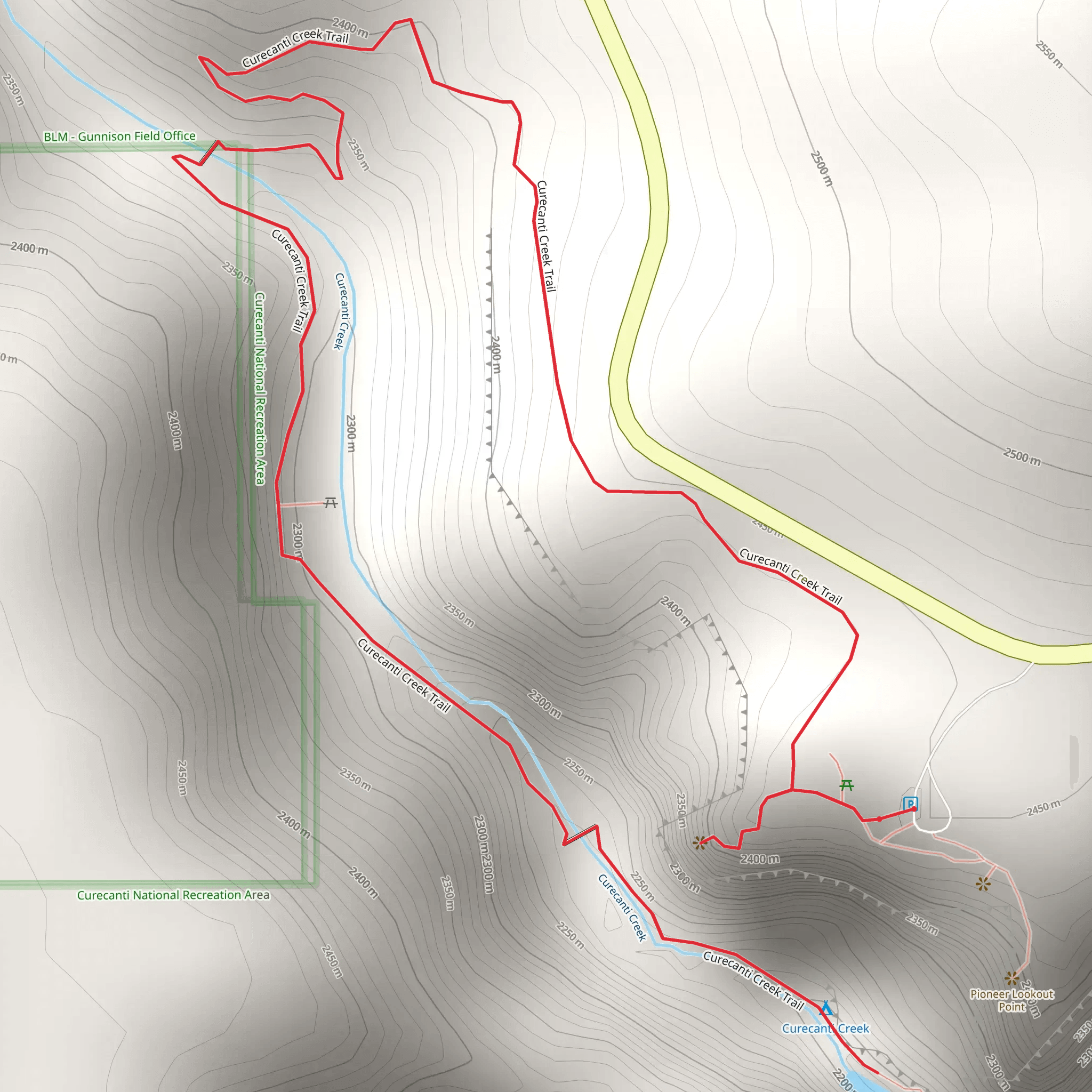 Curecanti Creek Trail mobile static map