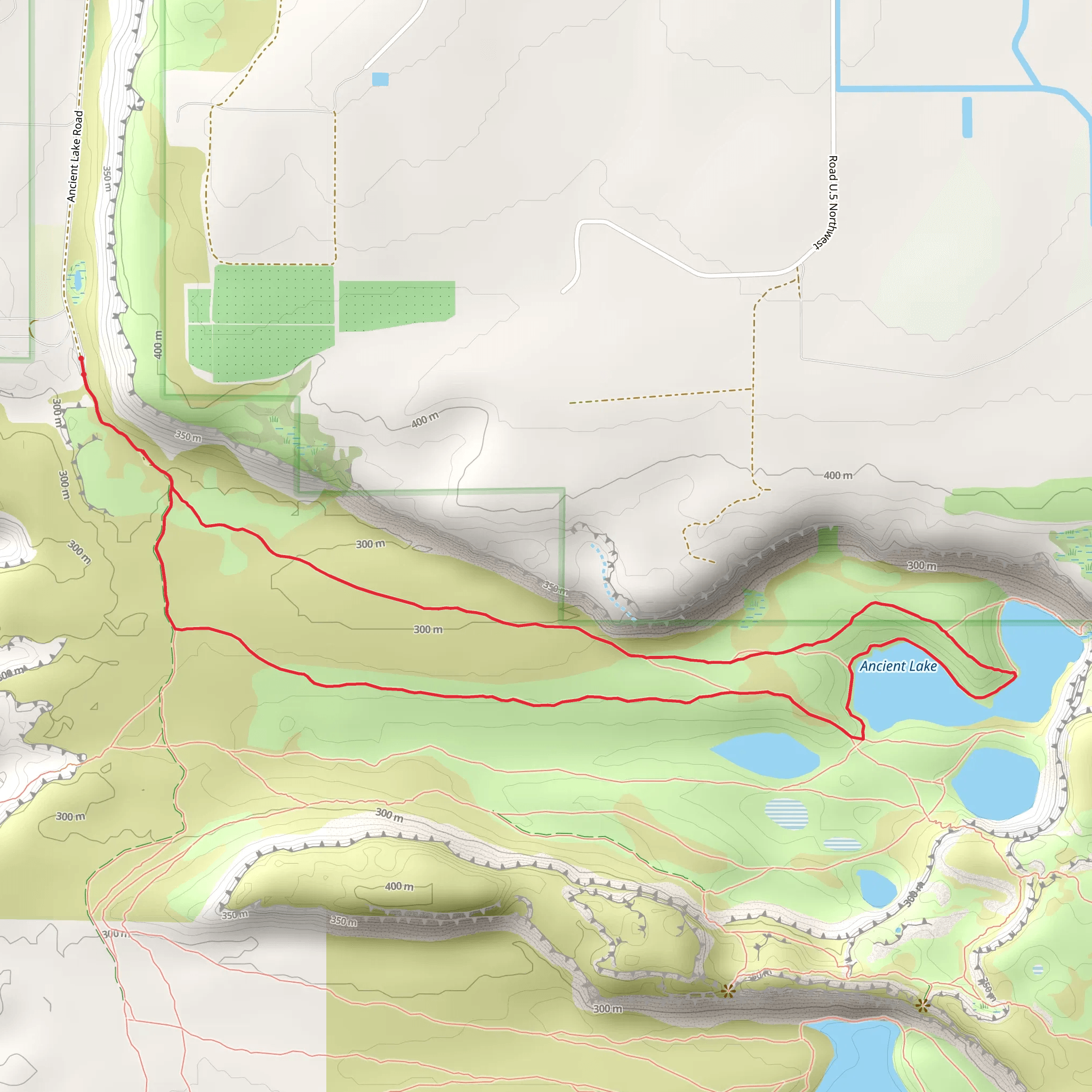 Ancient Lake Loop Trail mobile static map