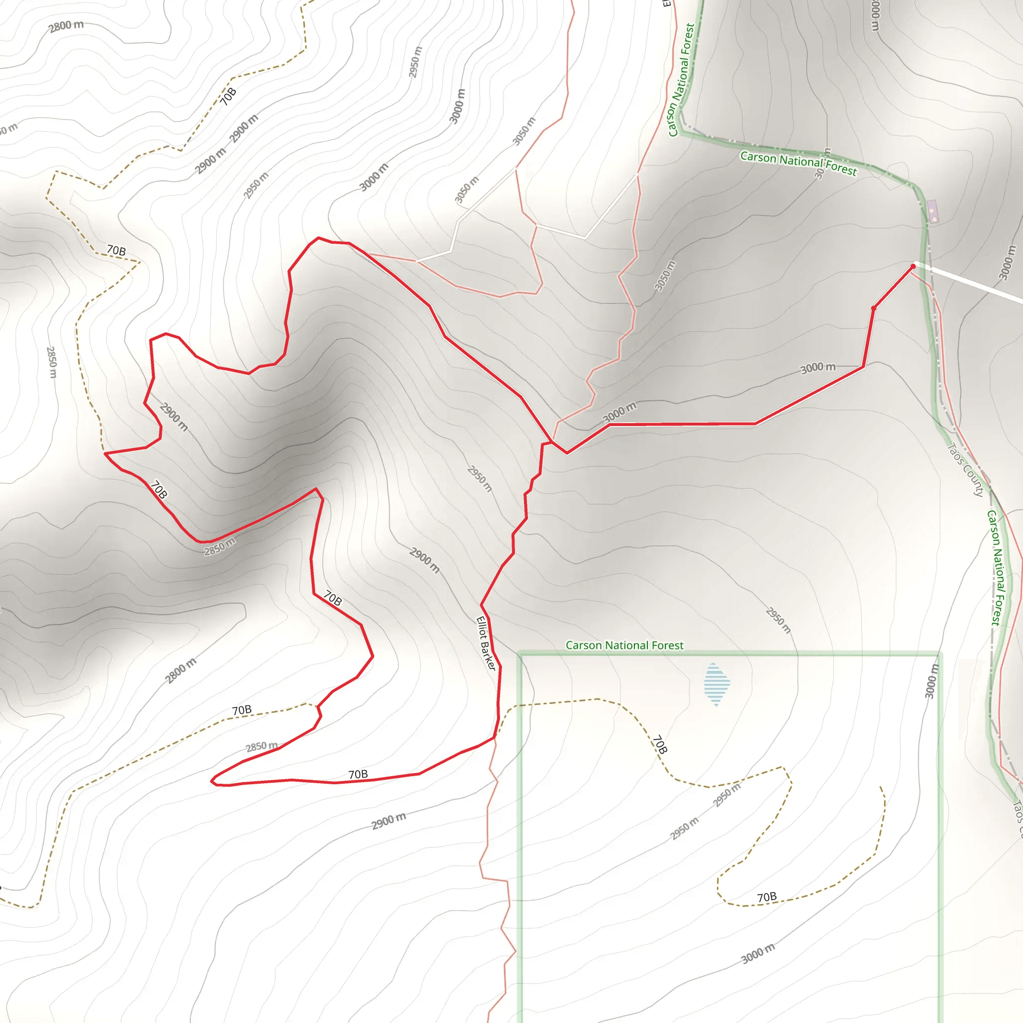 Carson National Forest Loop mobile static map