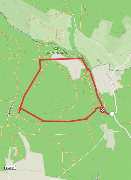 Hike on Ballyhoura - Canon Sheehan Loop mobile static map