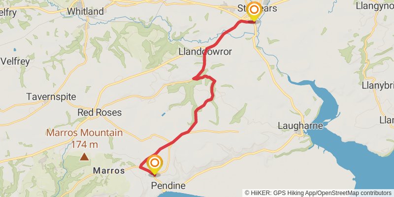 Wales Cistercian Way stage 12 Map