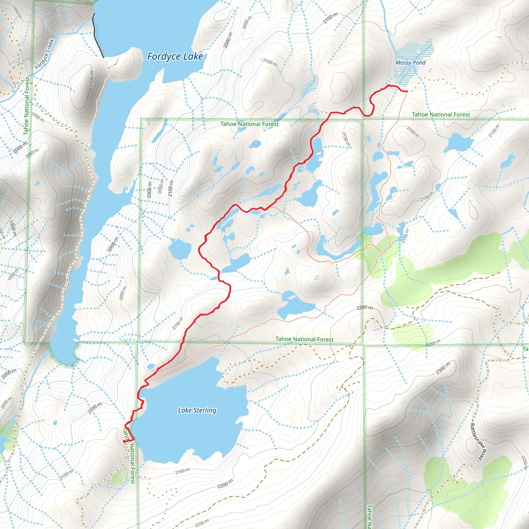 Mossy Pond via Glacier Lakes Basin Trail mobile static map