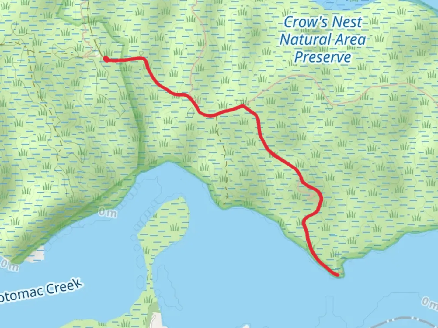 An image depicting the trail Walk to Boykins Island and its surrounding area.
