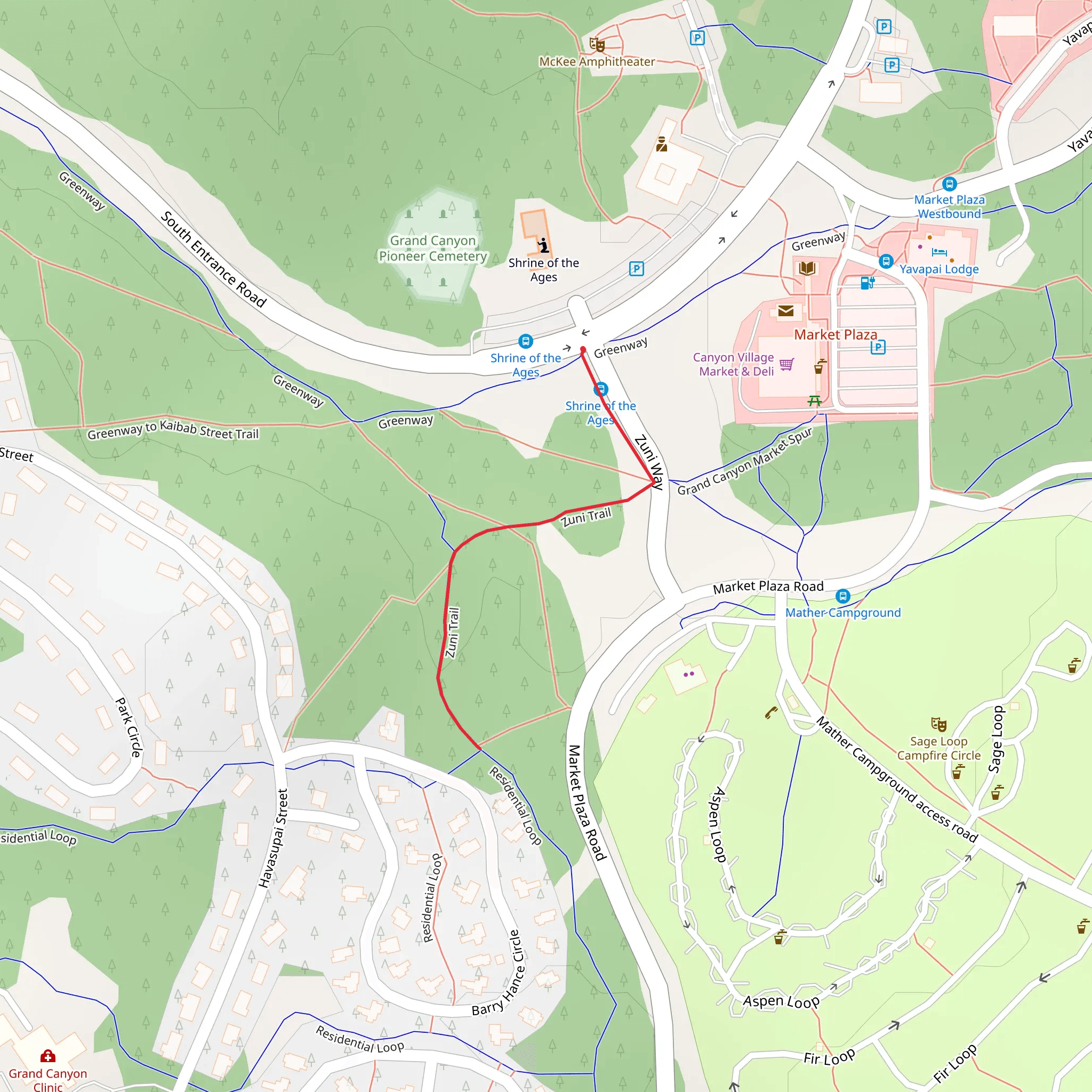 Zuni Trail mobile static map