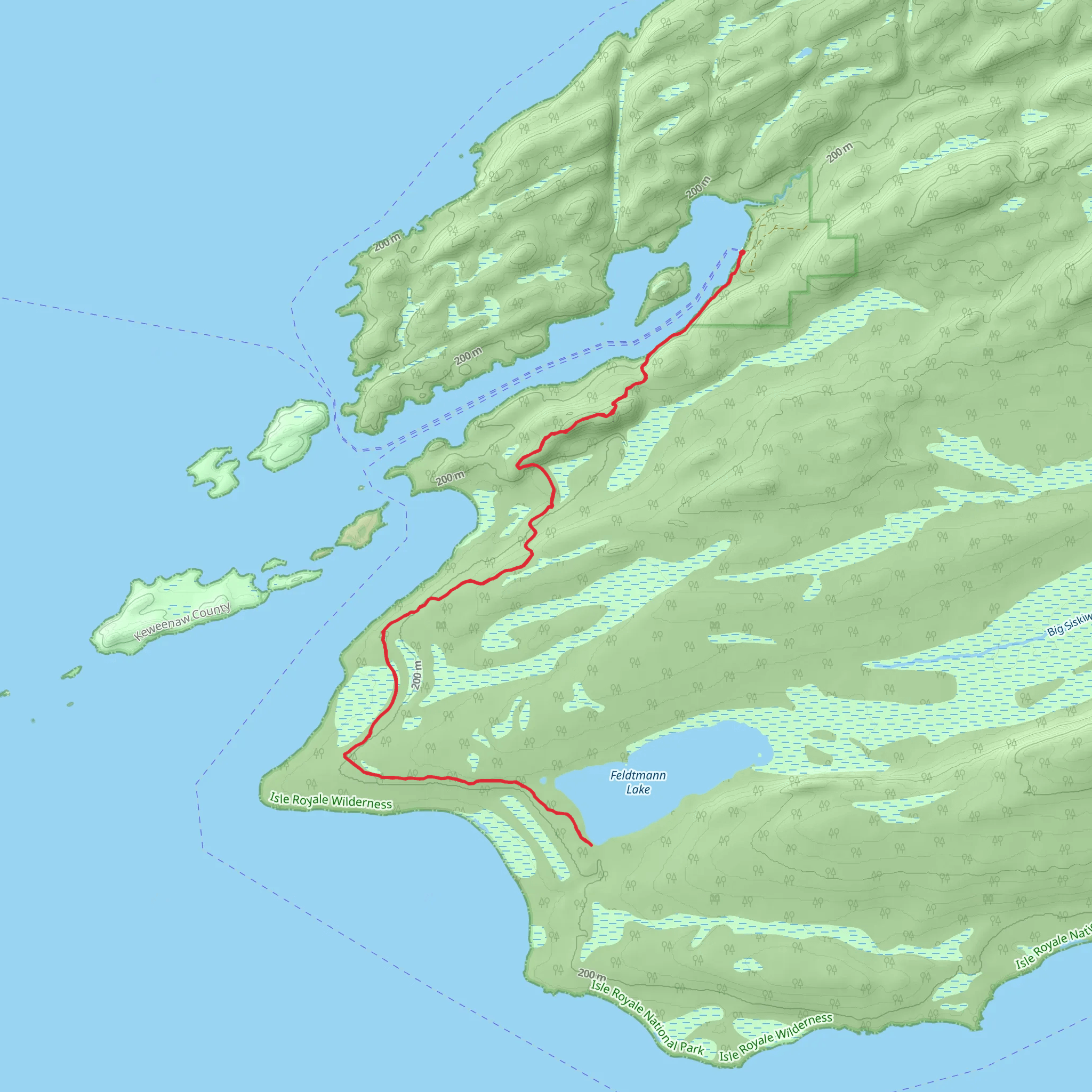Feldtmann Lake Trail mobile static map