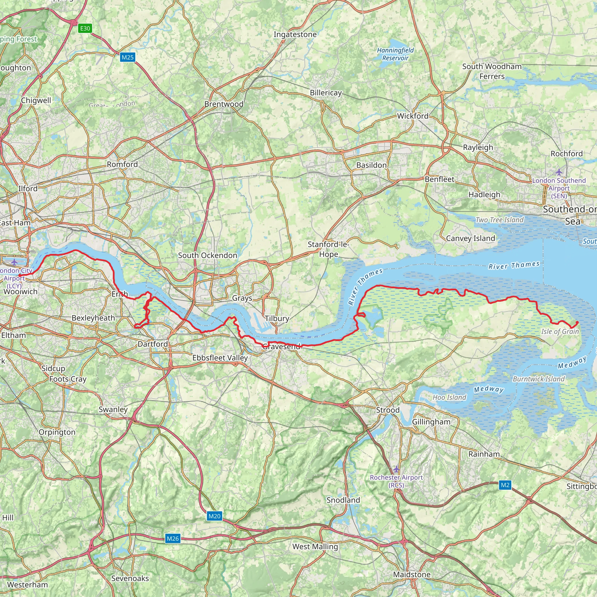 England Coast Path mobile static map