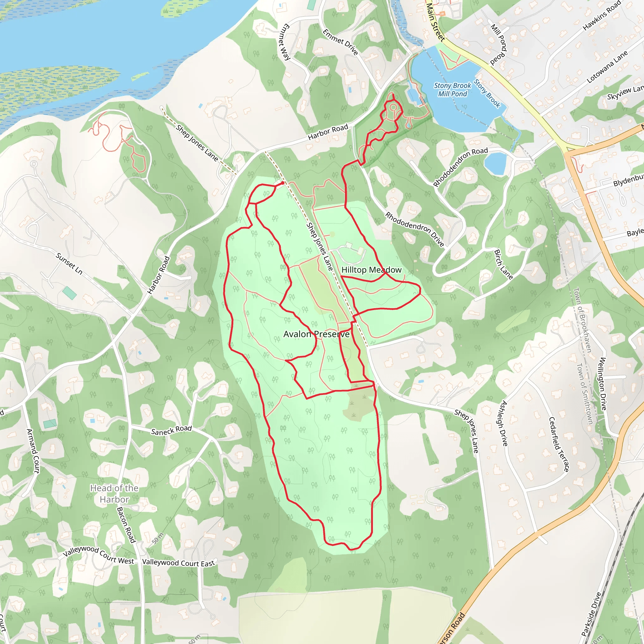 Avalon Preserve Loop mobile static map