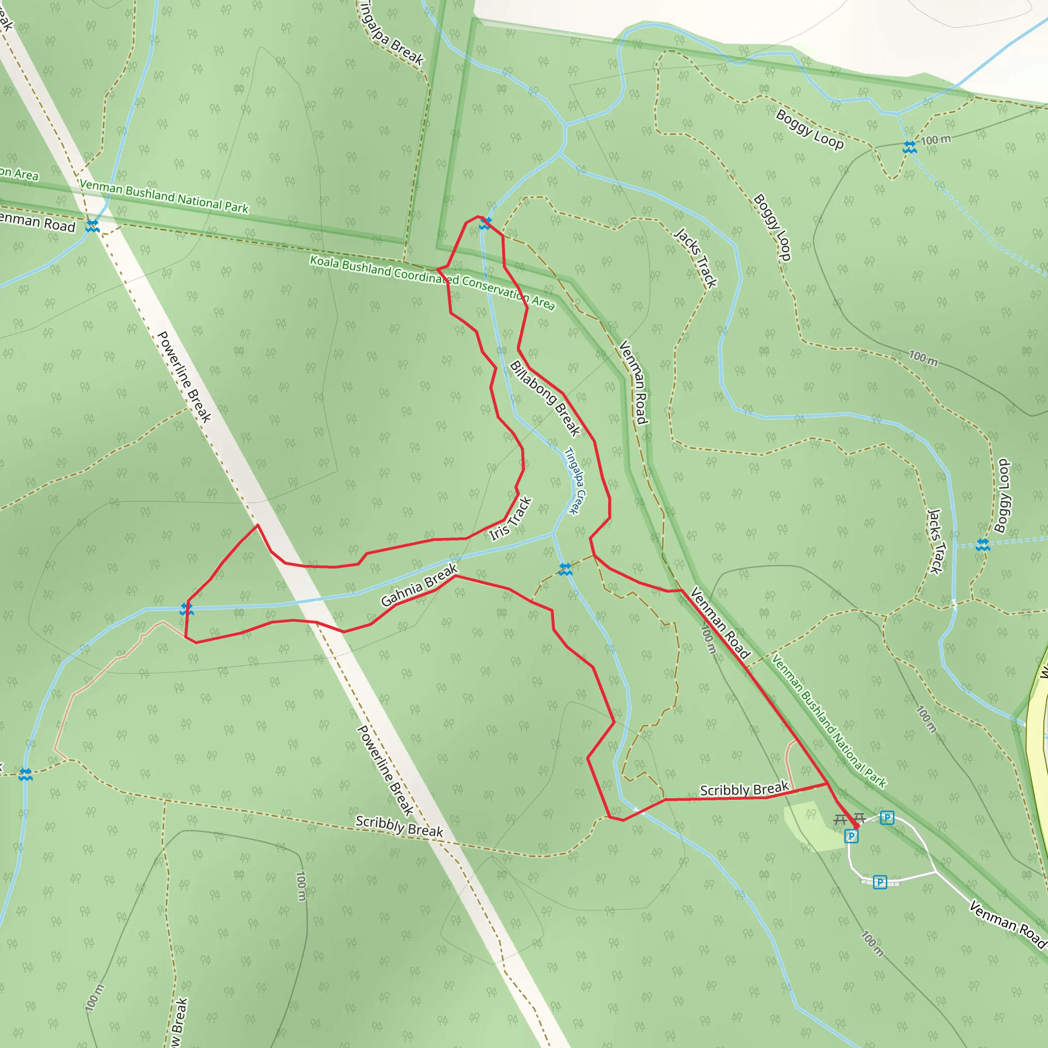 Tingalpa Creek Circuit mobile static map