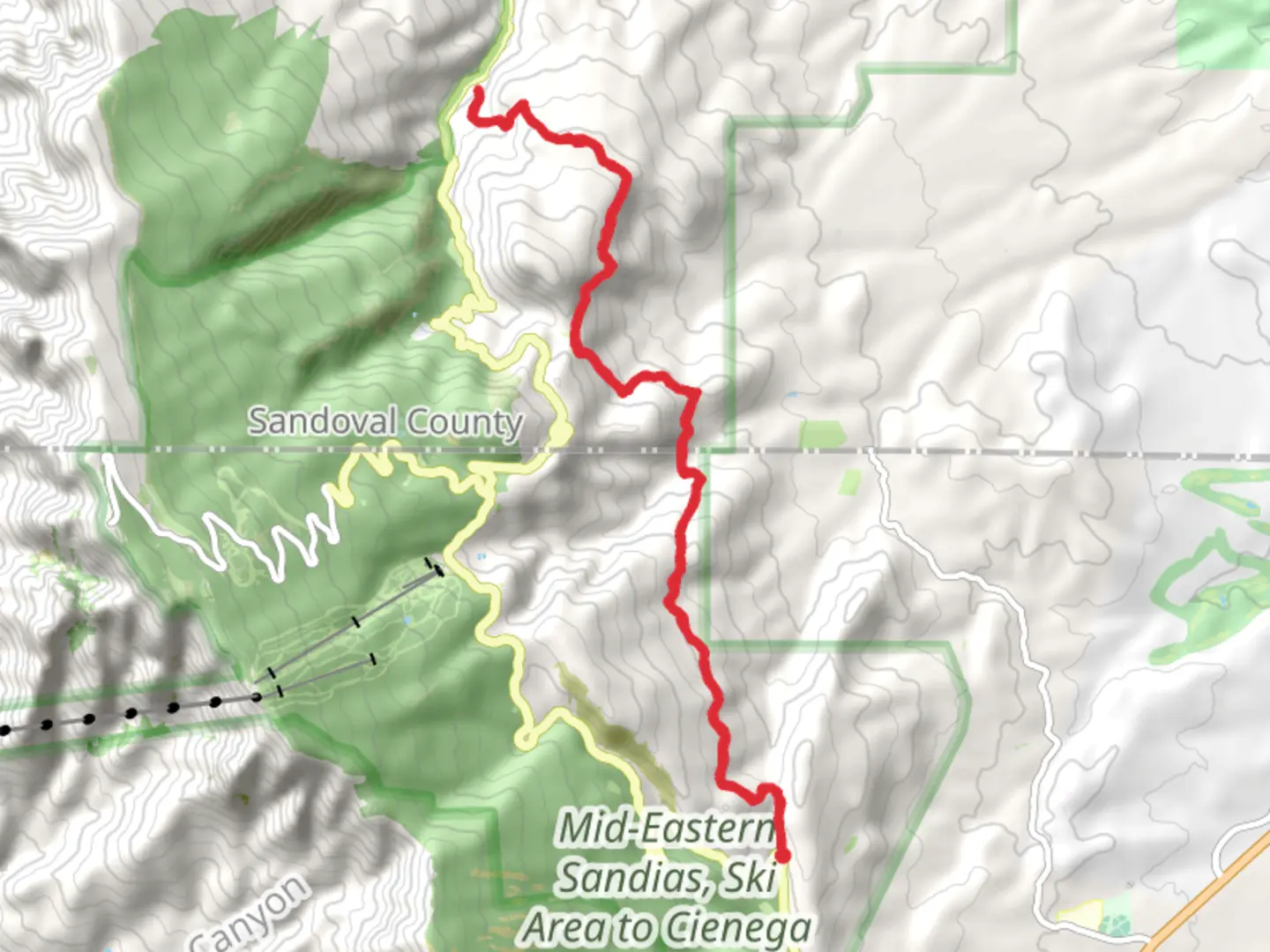 An image depicting the trail North Mystery Trail and its surrounding area.