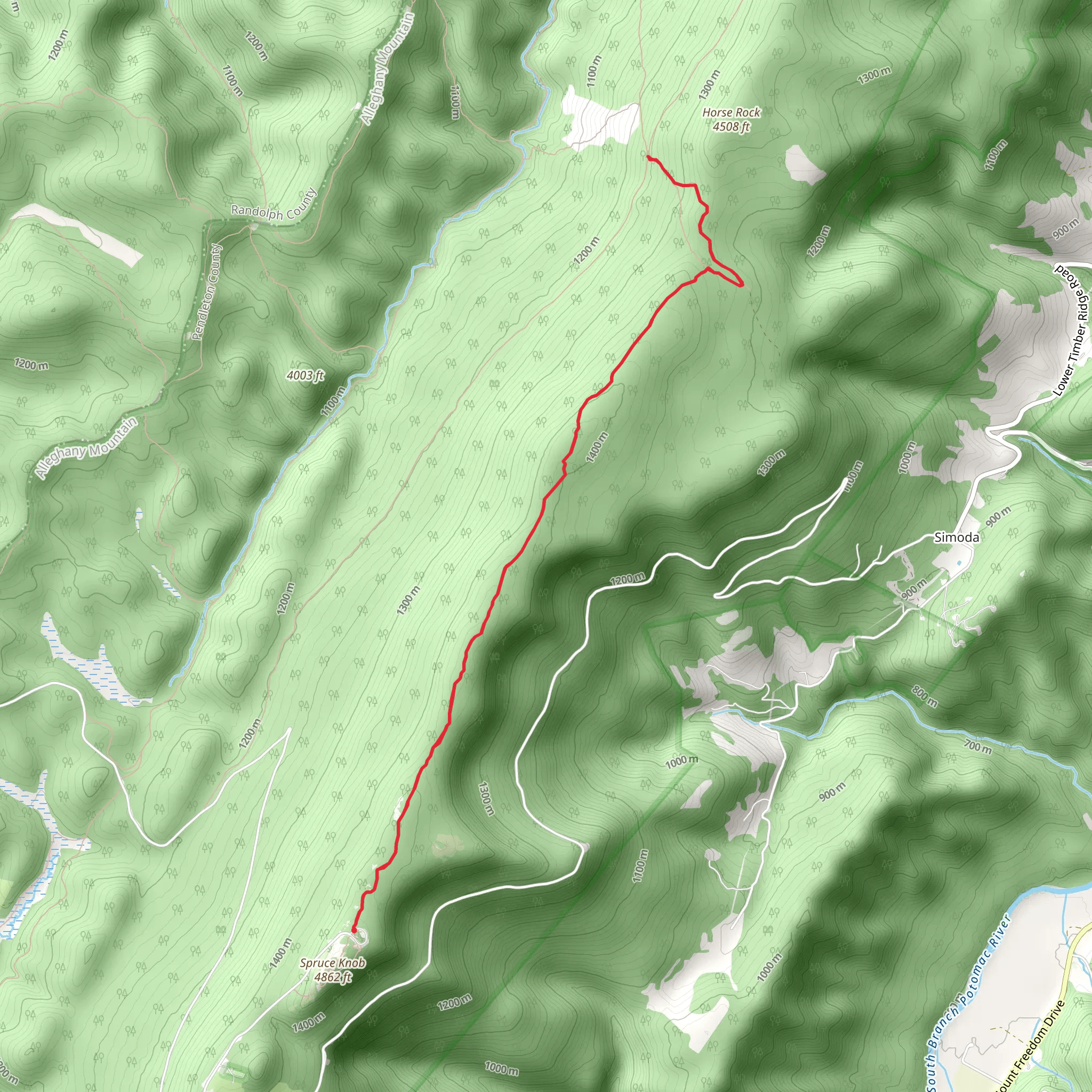 Horse Rock mobile static map