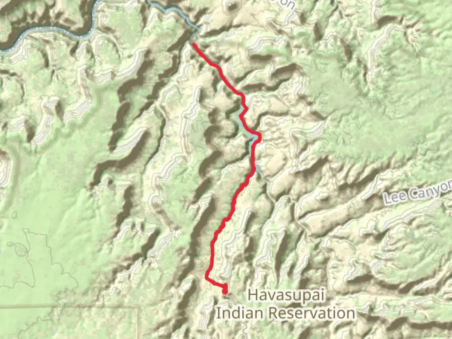 An image depicting the trail Hualapai Hilltop Trail and its surrounding area.
