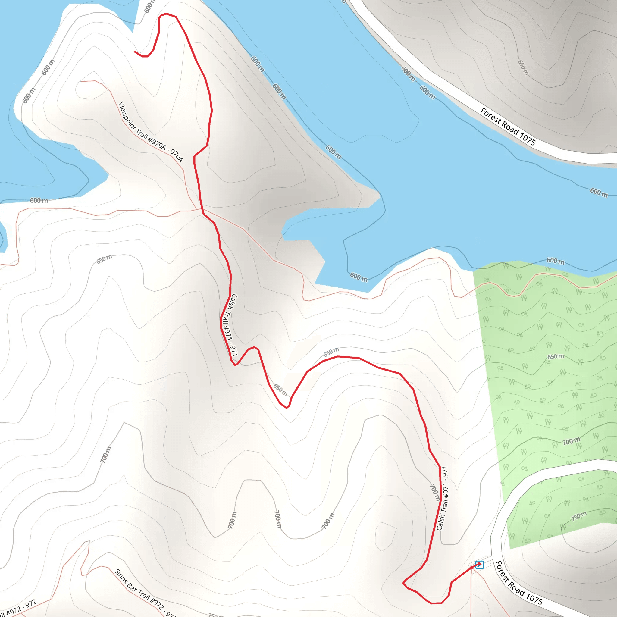 Applegate River via Calsh Trail mobile static map
