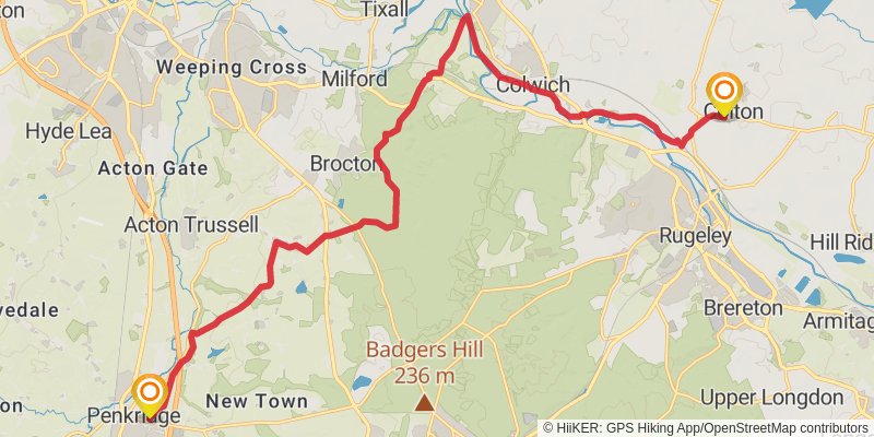 Cross Britain Way stage 11 Map