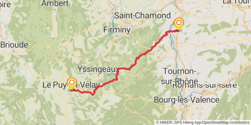Camino Geneva-Saint Jean Pied du Port stage 3 Map