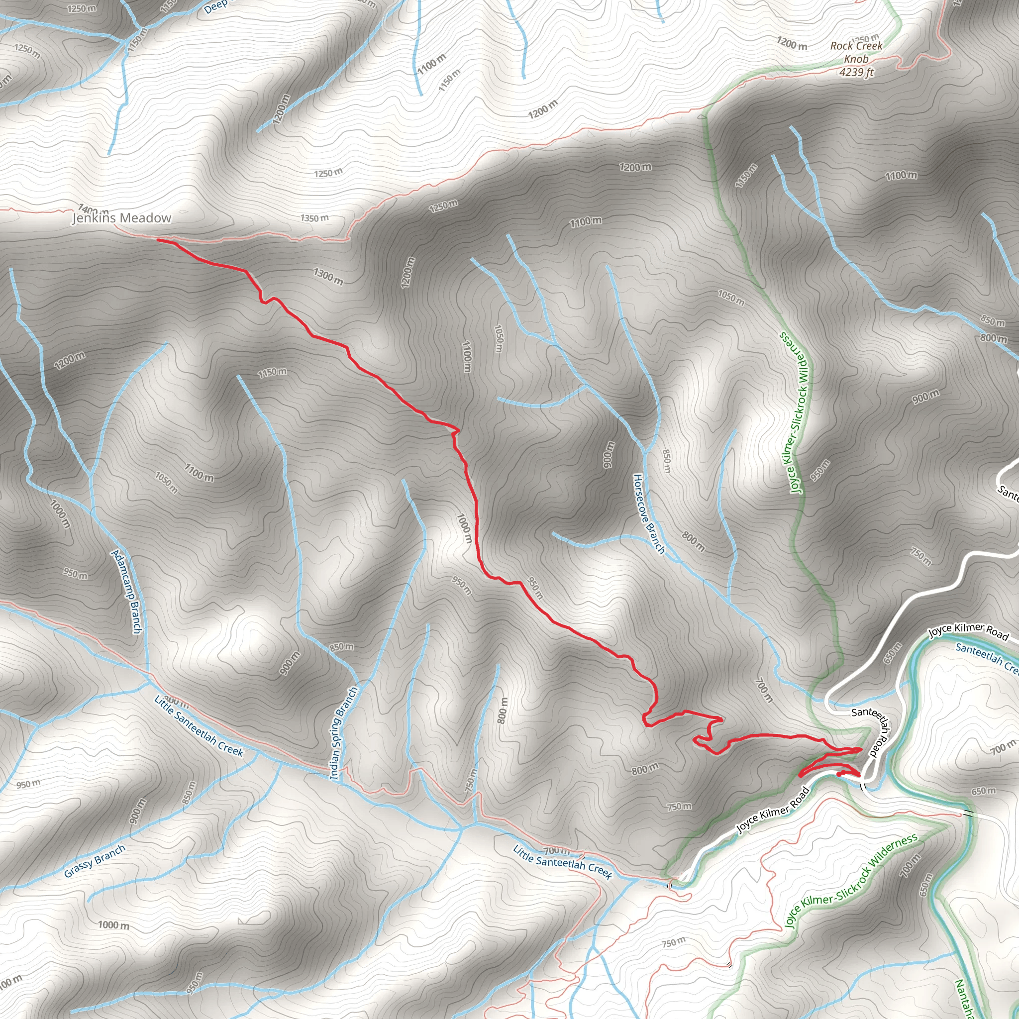 Jenkins Meadow Trail mobile static map