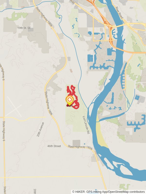 Bob-Tailed Bull Pass and Little Sioux Loop mobile static map