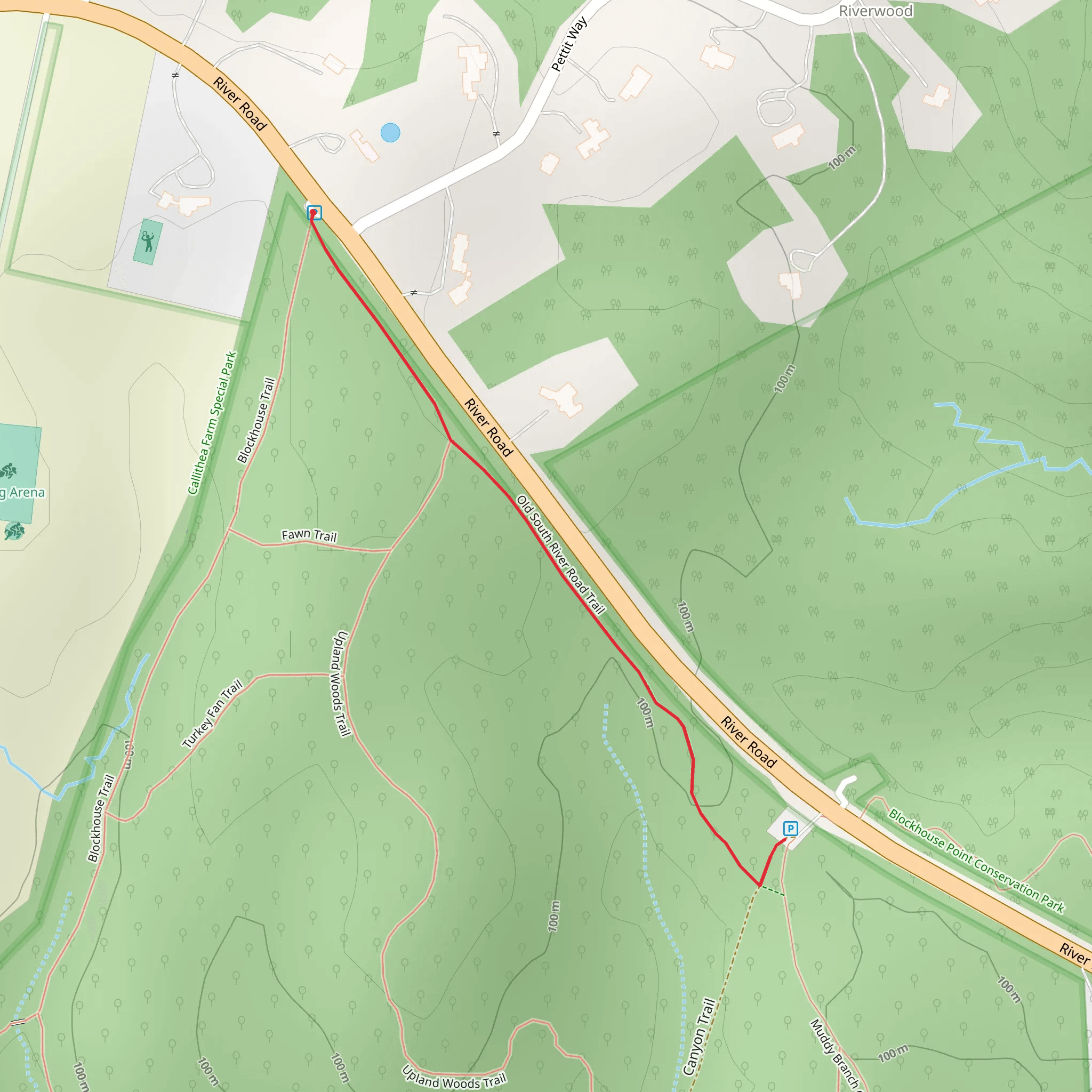 Old South River Road Trail mobile static map