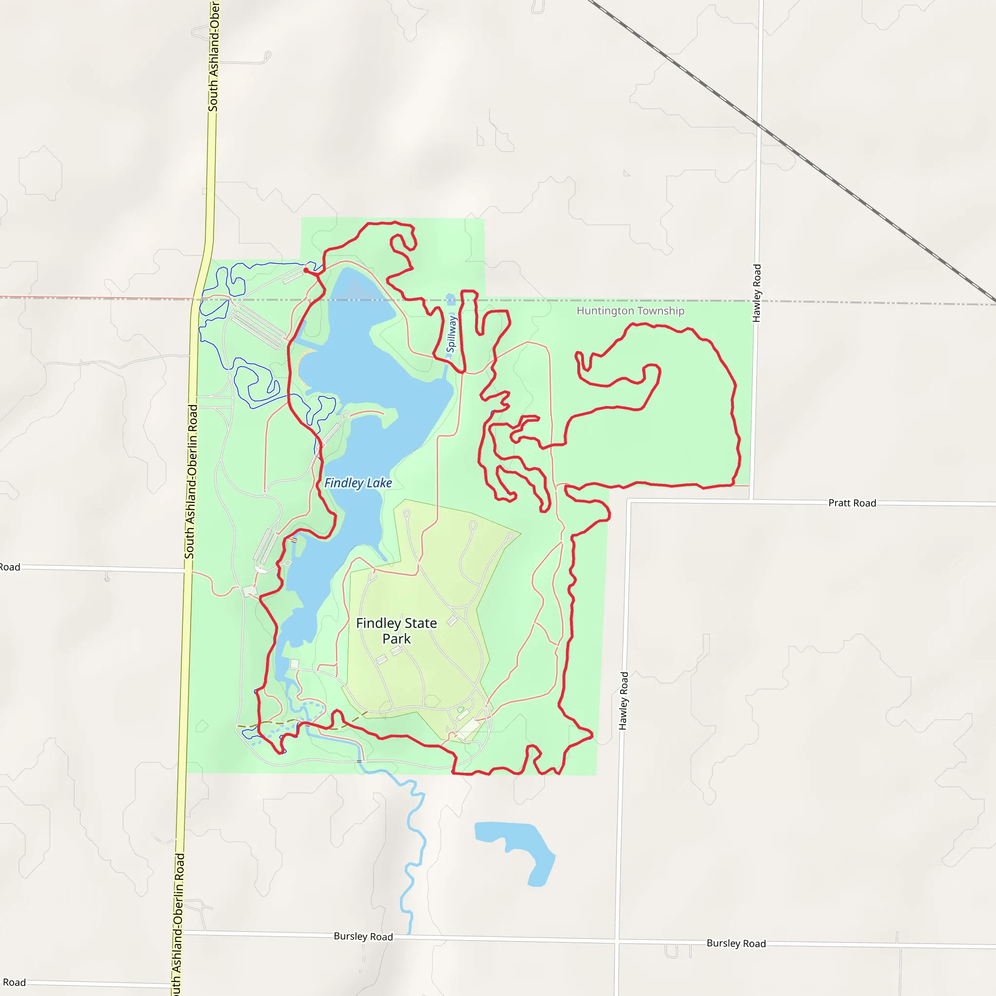 Findley Lake Loop mobile static map