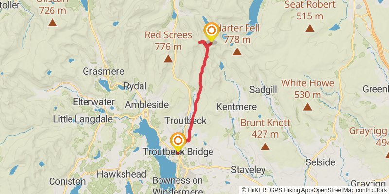 Wainwrights Way stage 8 Map