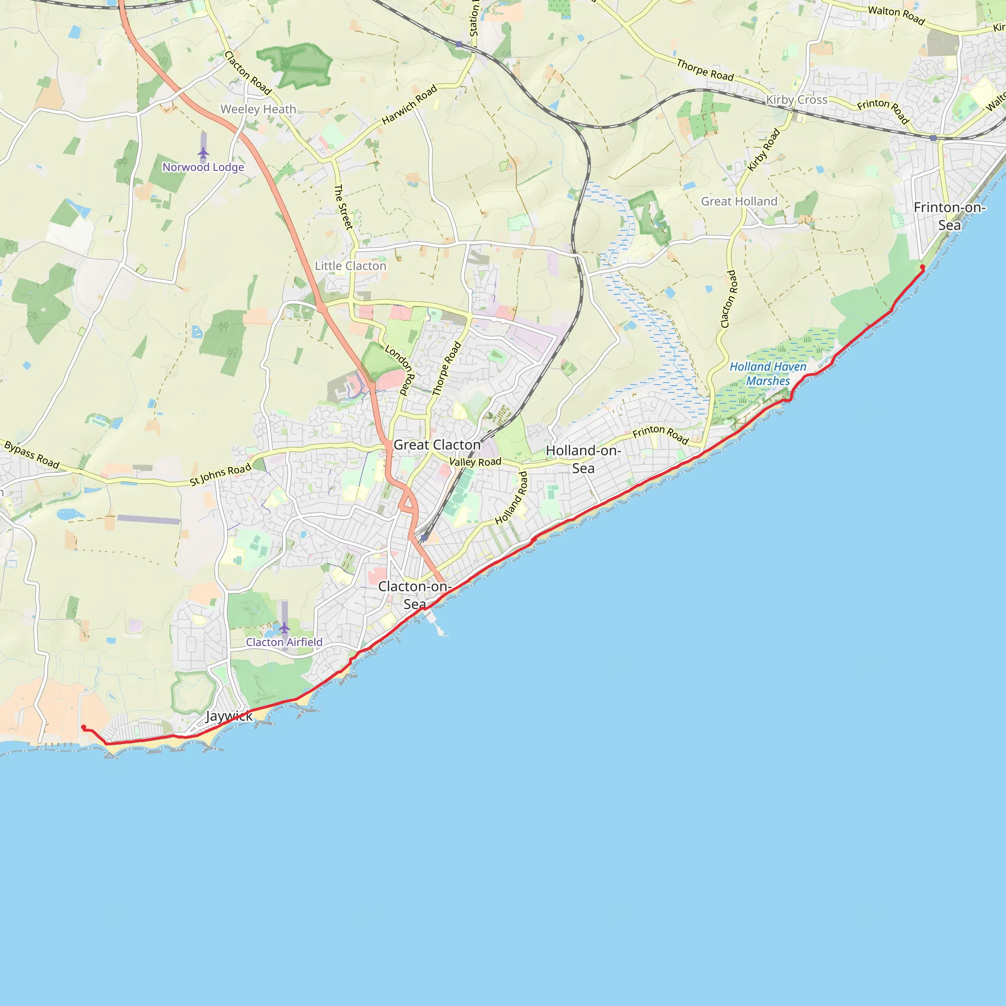 Martello Bay, Passmore Edwards Bay and Biana Bay Walk mobile static map