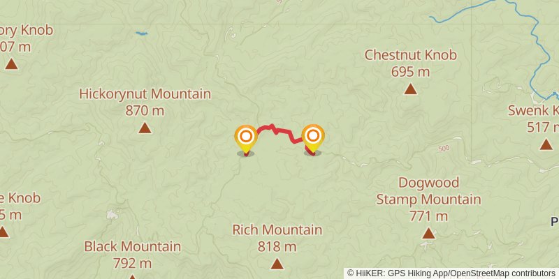 Jacob Fork Rim Trail alt 1 Map