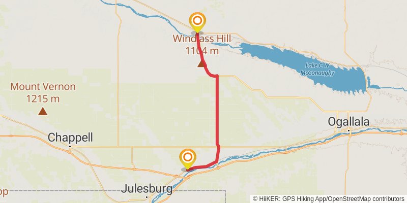 American Discovery Trail - North stage 65 Map
