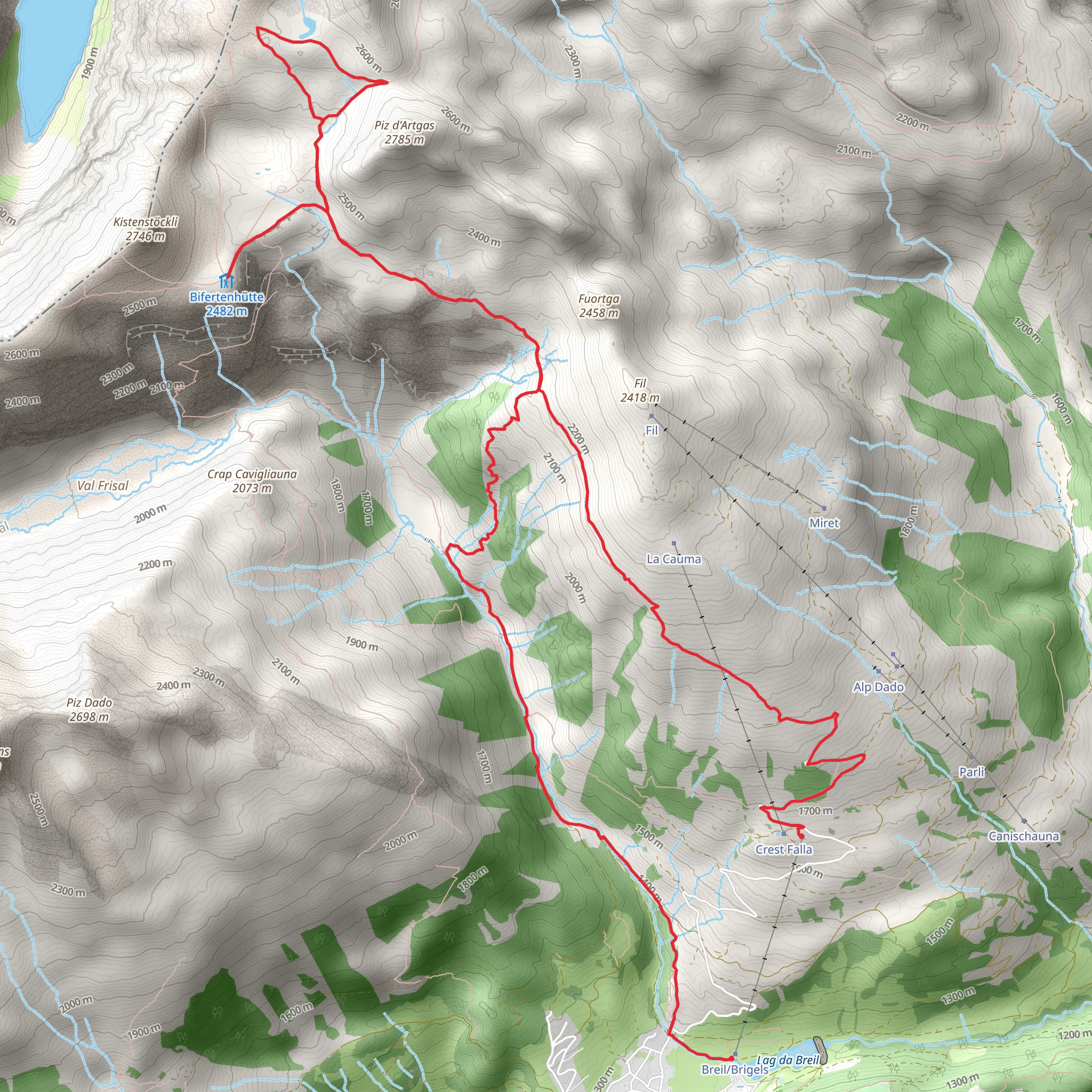 Kisten Pass Trail mobile static map