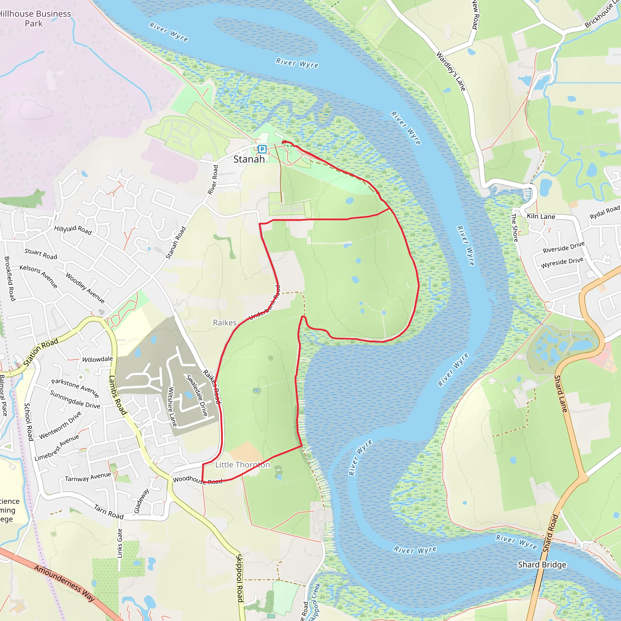 Wyre Estuary Country Park mobile static map