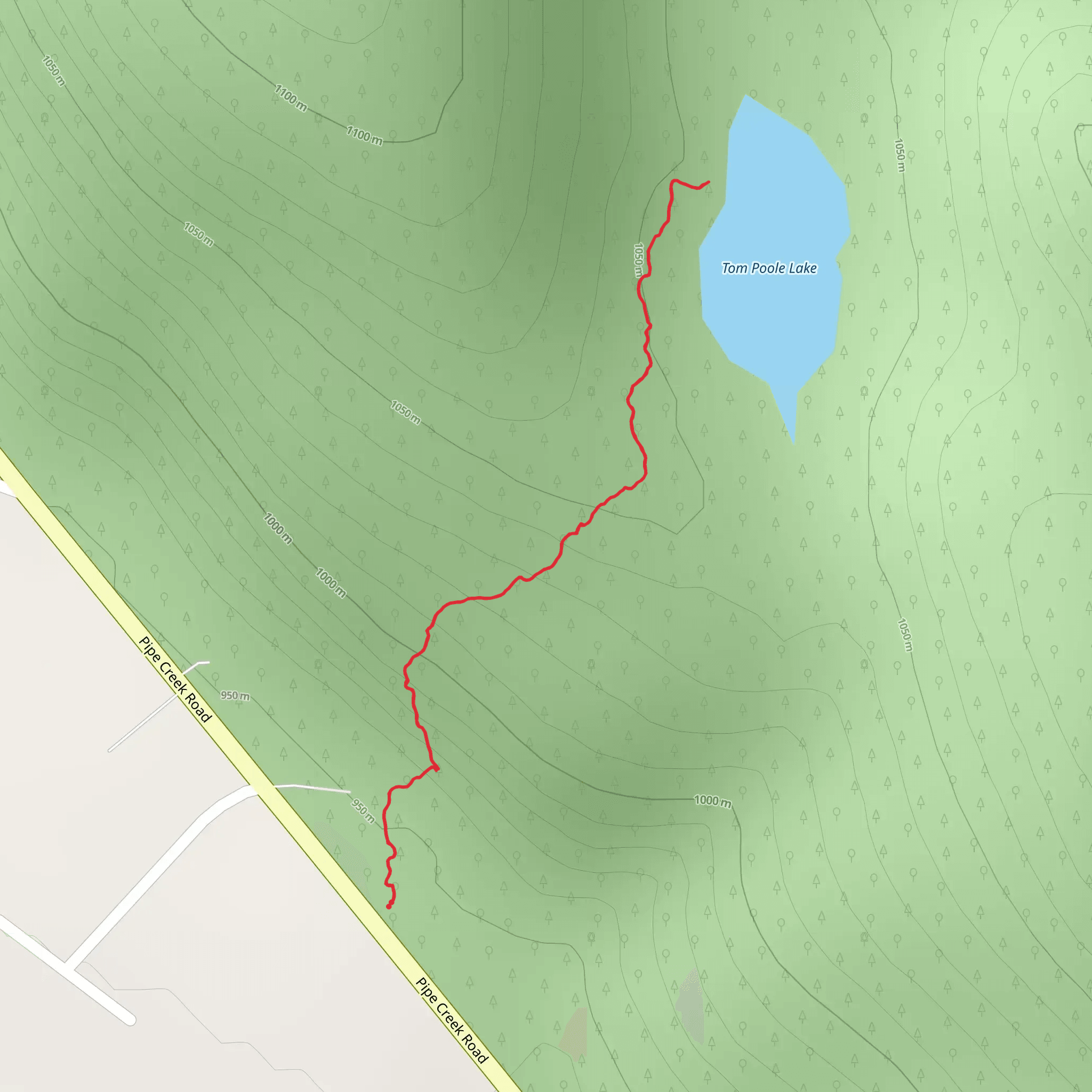 Tom Poole Lake Trail mobile static map