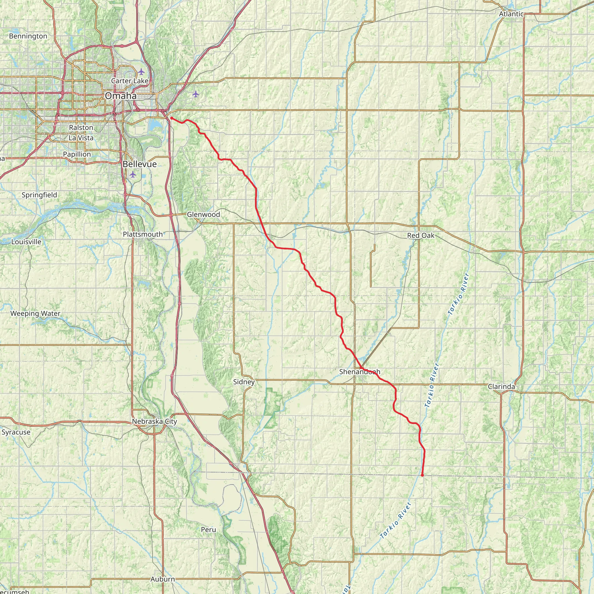 Wabash Trace Nature Trail mobile static map