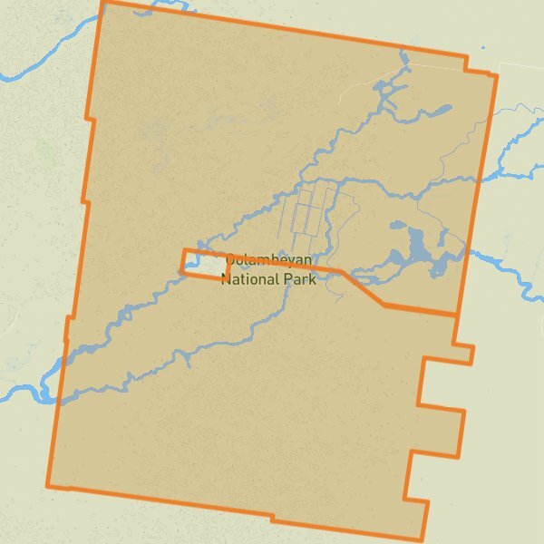 Oolambeyan National Park mobile static map