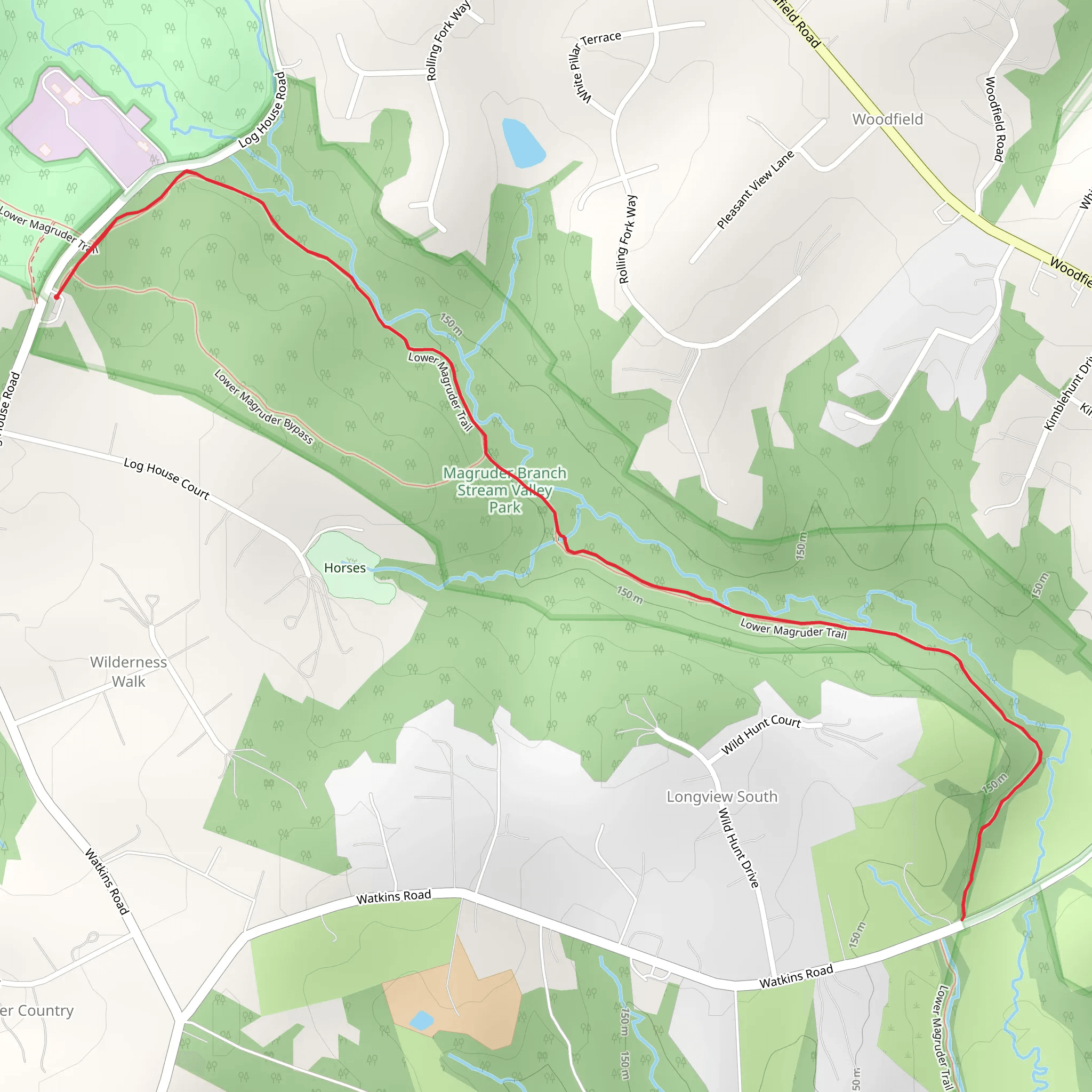 Seneca Creek Greenway Out and Back mobile static map