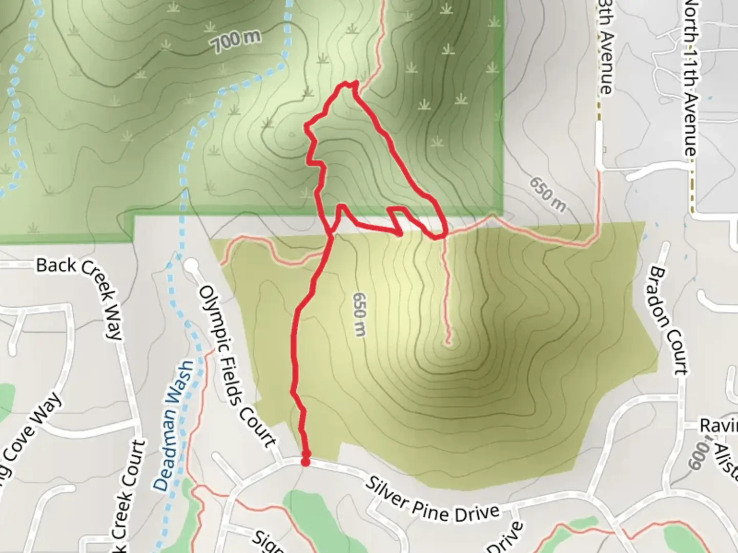 An image depicting the trail Daisy Mountain Short Loop Trail and its surrounding area.