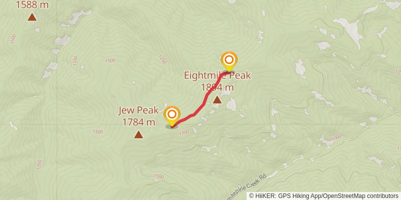 Black Peak Trail stage 2 Map