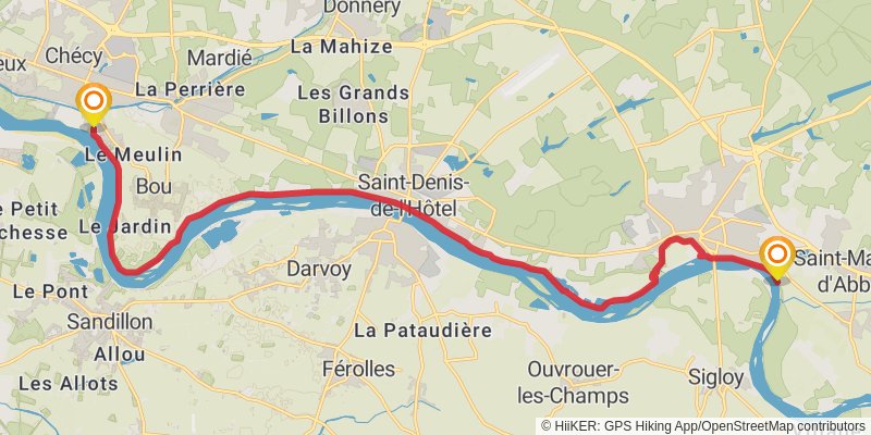 GR 3 - Vallee De La Loire stage 35 Map