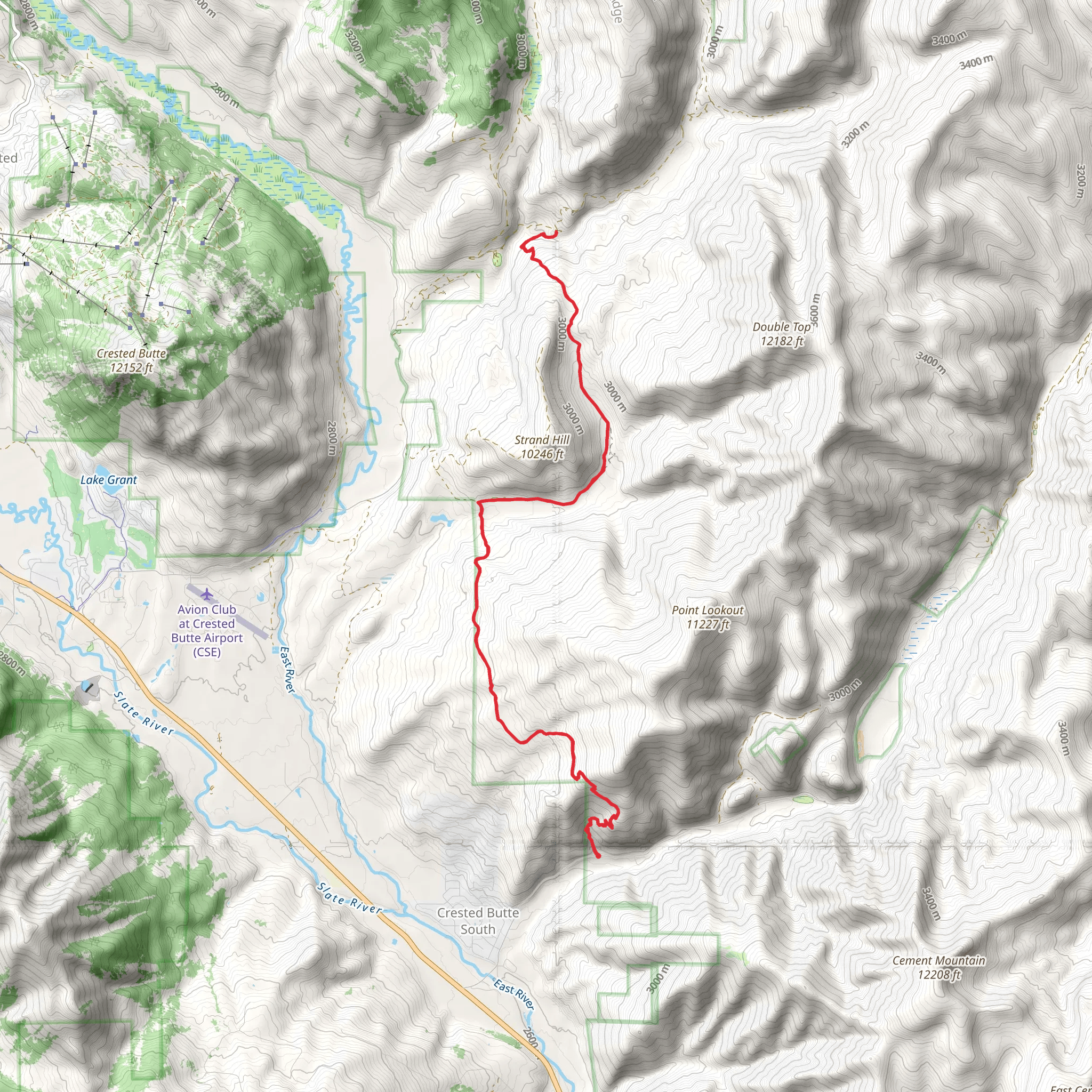 Farris Creek Trail mobile static map
