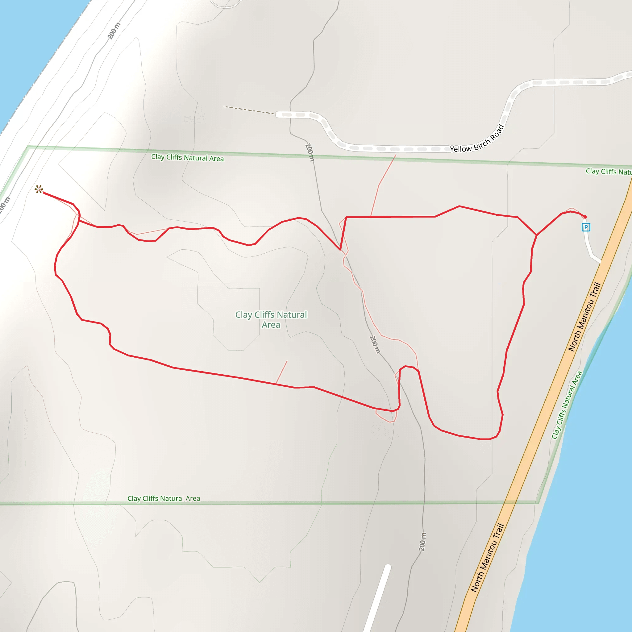 North Manitou Loop Trail - West mobile static map
