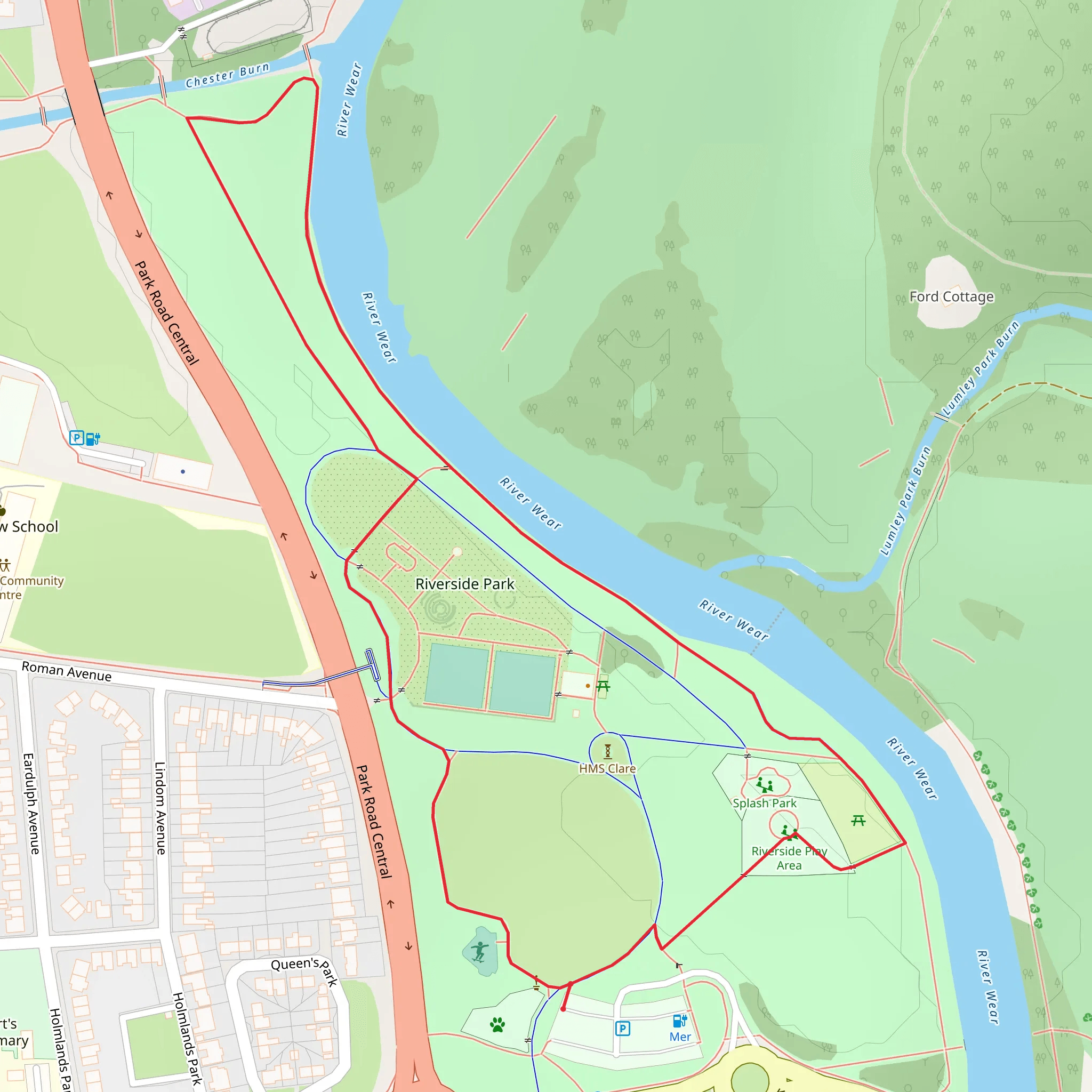 Riverside Park Loop mobile static map
