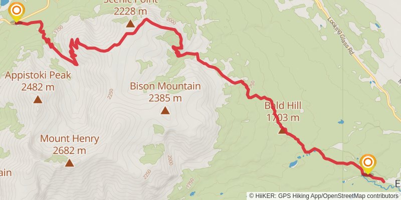 Mount Henry Trail stage 2 Map