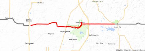 American Discovery Trail South Route stage 111 Map
