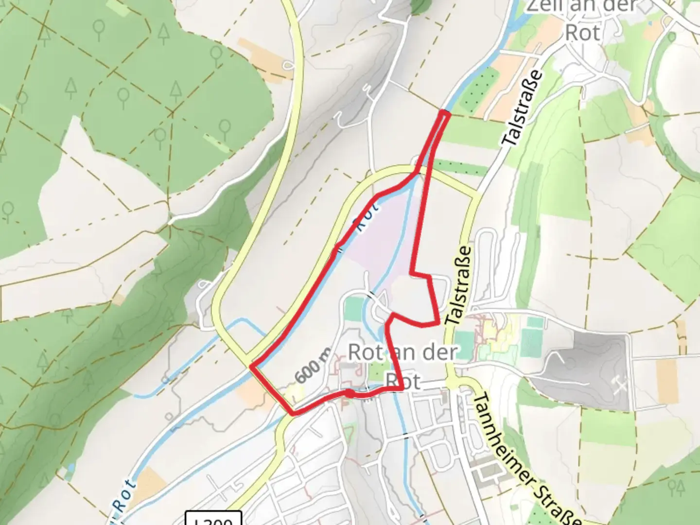 An image depicting the trail Rot an der Rot Loop and its surrounding area.