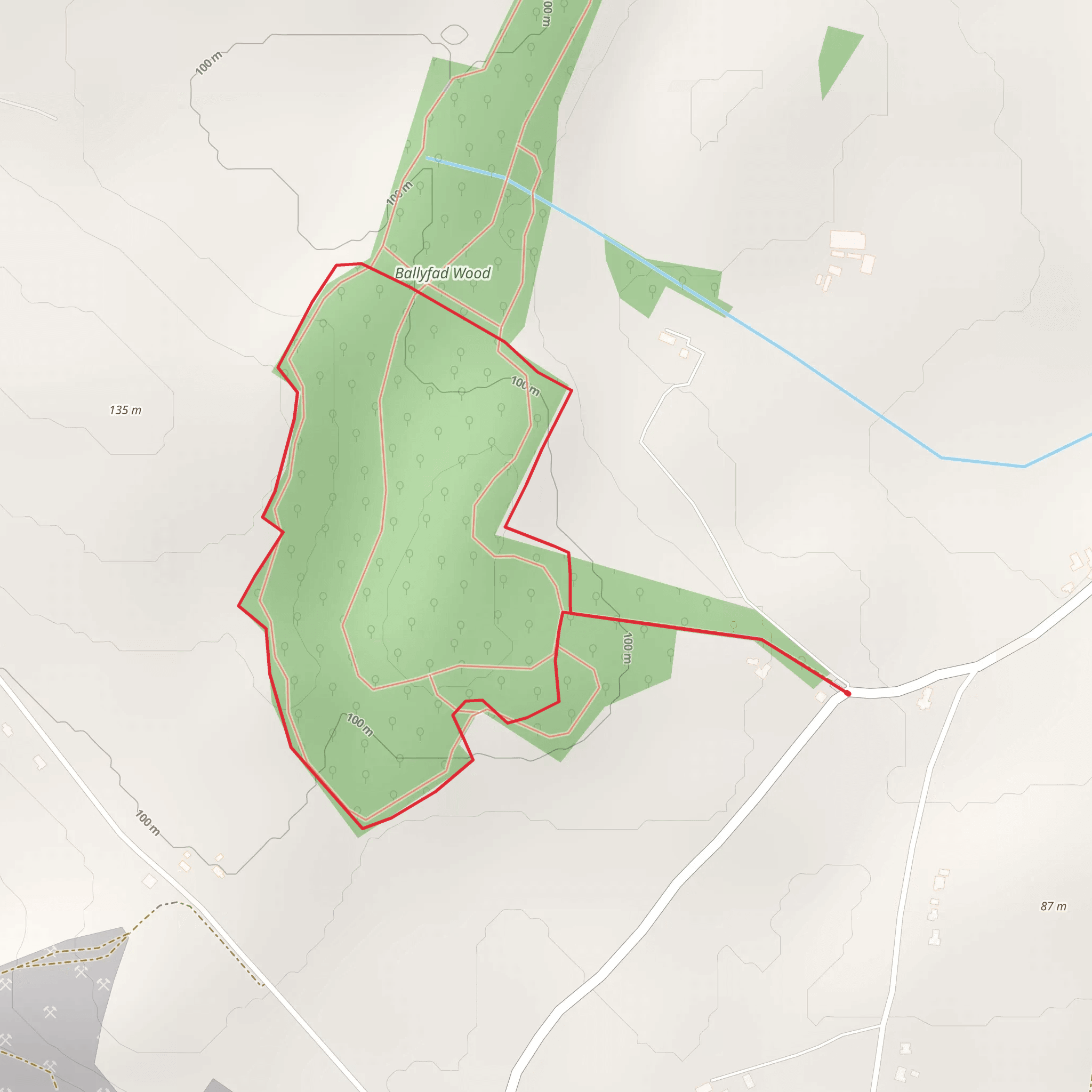 Coolgreany Ballyfad Wood Bluebell Trail mobile static map