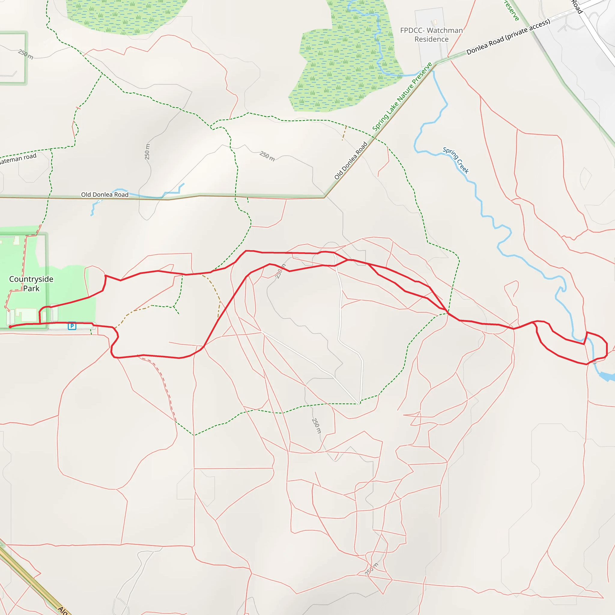Spring Creek via Countryside Park mobile static map