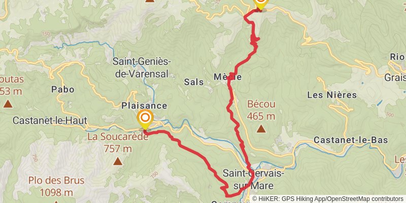Camino Menton-Candanchu via Arles stage 34 Map
