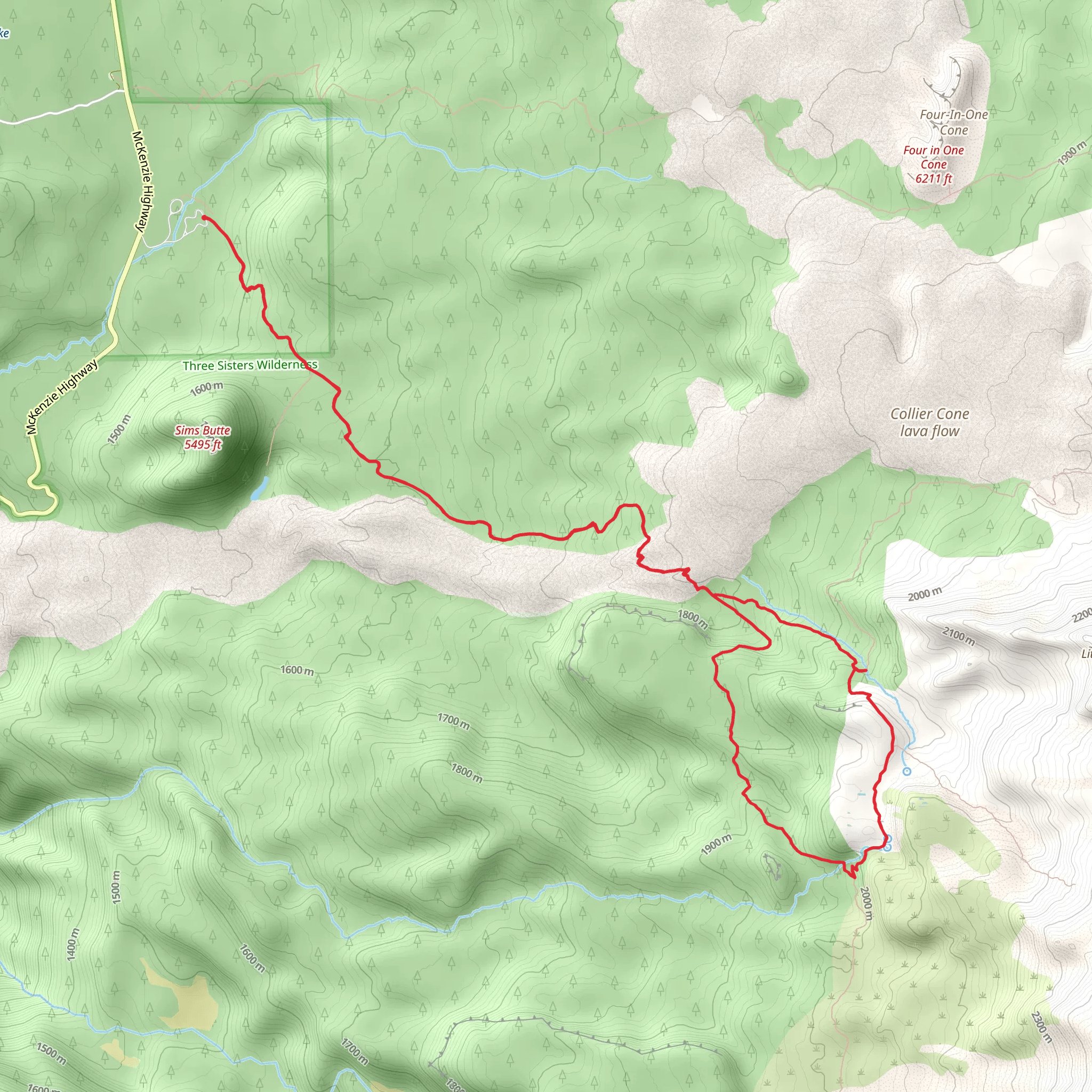 Obsidian Loop Trail mobile static map