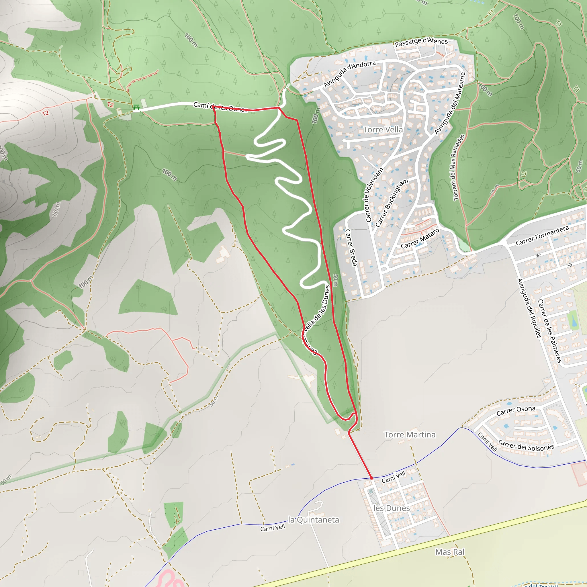Les Dunes Trail SL C 18 mobile static map