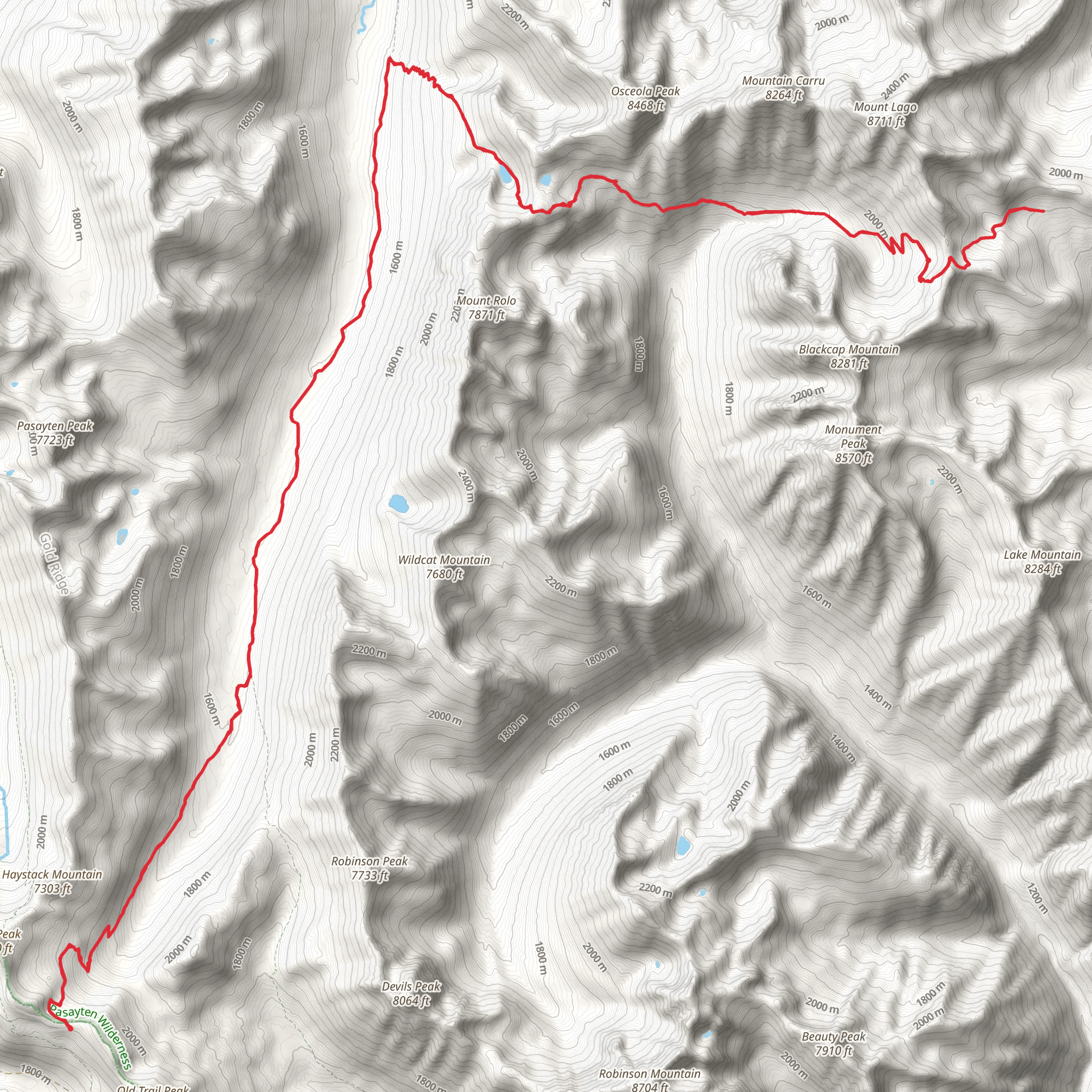 Shellrock Trail via Whistler Cutoff Trail mobile static map