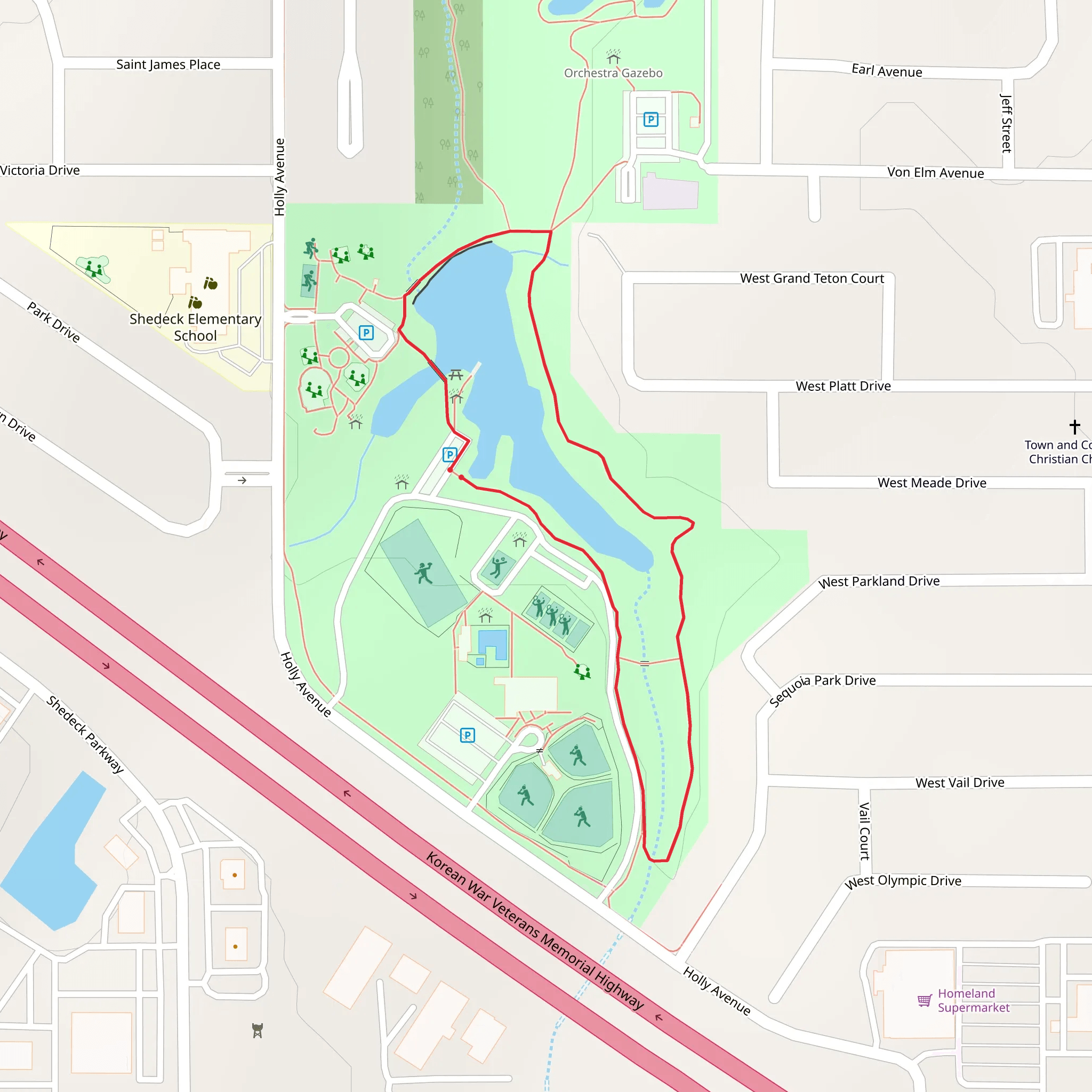 Mulvey Pond Loop mobile static map